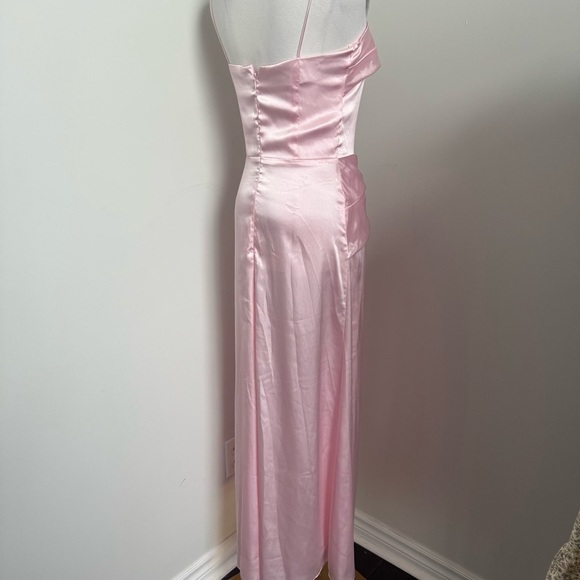 NWT deadstock Satin Slip Gown | Y2K Romance Midi Dress with Draped Bodice XS - Picture 7 of 9